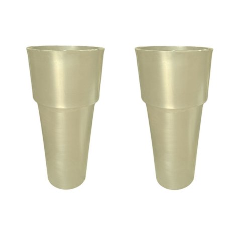 Kit 2 Vaso Plantar Lux 65x30 Decoração Hall Entrada Jardim Design Elegante