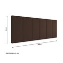 Ver imagem 4 de Cabeceira Casal Lisa Suede Espuma Premium Modulada Estofada Quarto Cama - Marrom