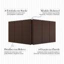 Ver imagem 3 de Cabeceira Casal Lisa Suede Espuma Premium Modulada Estofada Quarto Cama - Marrom