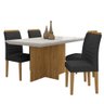 Mesa com 4 Cadeiras Duda 1,36 Cin/off White/preto - Móveis Arapongas Cinamomo/off White/preto 06 - 1