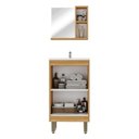 Ver imagem 5 de Conjunto de Banheiro Gabinete Lima 45cm com Cuba + Espelheira, 3 Portas C00450 Cor Mel/Fumê - Ozini