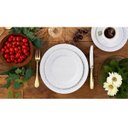 Ver imagem 4 de Prato Fundo Germer Branco Redondo 23,5cm em Porcelana com Relevo Tassel