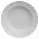 Ver imagem 1 de Prato Fundo Germer Branco Redondo 23,5cm em Porcelana com Relevo Tassel