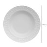 Prato Fundo Germer Branco Redondo 23,5cm em Porcelana com Relevo Tassel - 3