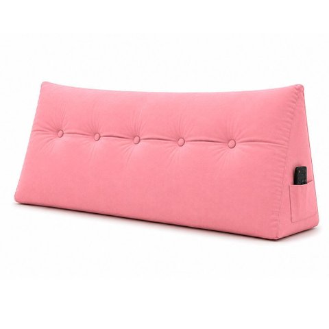 Almofada Decorativa Cabeceira Bella Encosto Apoio de Lombar 140cm Casal Suede Rosa - Monari Design