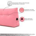 Ver imagem 3 de Almofada Decorativa Cabeceira Bella Encosto Apoio de Lombar 140cm Casal Suede Rosa - Monari Design