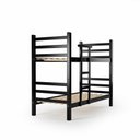 Ver imagem 3 de Beliche de Madeira Maciça Reta com Escada Super Resistente 6x6 Preto - Móveis Britz