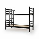 Ver imagem 2 de Beliche de Madeira Maciça Reta com Escada Super Resistente 6x6 Preto - Móveis Britz