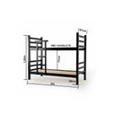 Ver imagem 5 de Beliche de Madeira Maciça Reta com Escada Super Resistente 6x6 Preto - Móveis Britz