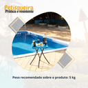 Ver imagem 3 de Mesa Petisqueira Tampo com 9 Cavidades Petiscos Desmontável Varandas Jardim Pescarias Camping