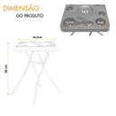 Ver imagem 6 de Mesa Petisqueira Tampo com 9 Cavidades Petiscos Desmontável Varandas Jardim Pescarias Camping