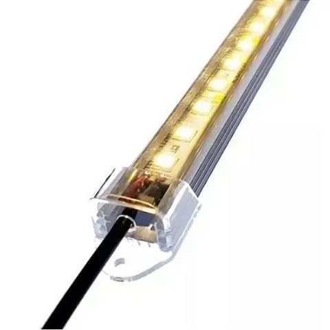 Barra Led 5054 com 75 Cm - 12v - Branco Quente 3000k- 54 Leds - 15w - com Calha de Proteção Transpar