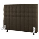 Ver imagem 1 de Cabeceira Cama Box Casal Queen Size Dahlia 160cm com Frame Suede Marrom - Desk Design
