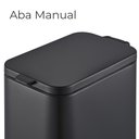 Ver imagem 3 de Lixeira para Banheiro e Cozinha Retangular Preto Aço Carbono Frame 5 Litros - Brinox