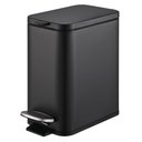 Ver imagem 1 de Lixeira para Banheiro e Cozinha Retangular Preto Aço Carbono Frame 5 Litros - Brinox