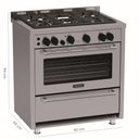 Ver imagem 2 de Fogao 5 Bocas Venax Temis Inox Gas Glp 220 V