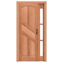 Ver imagem 1 de Kit Porta de Madeira Maciça PE22 Vidro Lateral de Cedro Arana Esel 213(A) X120(L) Lado Esquerdo