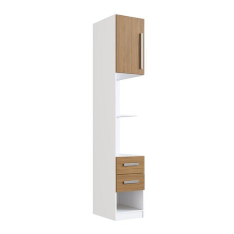Módulo Mesa de Cabeceira Esquerdo 40cm com 1 Porta e 2 Gavetas Integrato