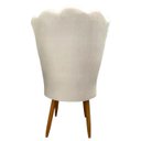 Ver imagem 4 de Cadeira Poltrona Decorativa Pétala Veludo Luxo Premium Pés Retrô Palito Sala e Quarto Bege