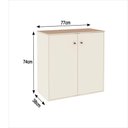 Ver imagem 6 de Conjunto de Escritório 3 Peças Noruega Office Mesa Armário e Aparador - Via Nossa - Off White e