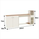 Ver imagem 2 de Conjunto de Escritório 3 Peças Noruega Office Mesa Armário e Aparador - Via Nossa - Off White e