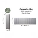Ver imagem 2 de Placas Cabeceira King 200cm X 60cm 10 Placas Suede Cinza