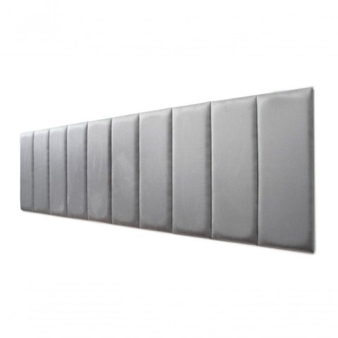 Placas Cabeceira King 200cm X 60cm 10 Placas Suede Cinza