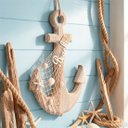 Ver imagem 2 de Âncora Náutica Marítima Grande Decoração Casa de Praia 48cm