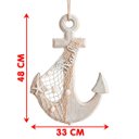 Ver imagem 4 de Âncora Náutica Marítima Grande Decoração Casa de Praia 48cm
