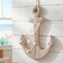 Ver imagem 3 de Âncora Náutica Marítima Grande Decoração Casa de Praia 48cm