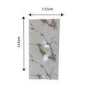 Ver imagem 3 de Revestimento Decorativo Premium Placa Marmorizada Bianco Oro 244cm x 122cm 2,97m² de Cobertura Formaco Decor Branco