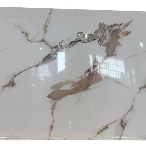 Revestimento Decorativo Premium Placa Marmorizada Bianco Oro 244cm X 122cm 2,97m² de Cobertura Formaco Decor