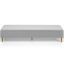 Ver imagem 5 de Puff Decorativo Bali W01 Pés Palito 170x60cm Bouclê Cinza - Lyam Decor
