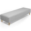 Ver imagem 1 de Puff Decorativo Bali W01 Pés Palito 170x60cm Bouclê Cinza - Lyam Decor