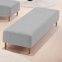 Ver imagem 6 de Puff Decorativo Bali W01 Pés Palito 170x60cm Bouclê Cinza - Lyam Decor