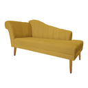 Ver imagem 3 de Recamier Divã Pés Palito para Sala Cecilia 1.60cm Veludo Mostarda - Incasa Decor