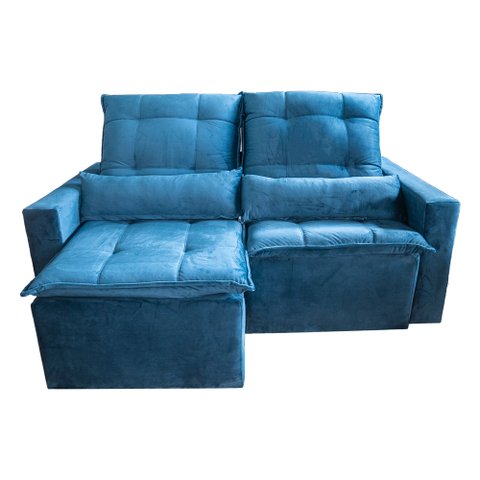 Sofá Retrátil Suzy Sala 2,30cm:AZUL