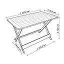 Ver imagem 2 de Mesa Dobrável Retangular 120x72cm Lyptus Metalnew Móveis