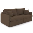 Ver imagem 1 de Sofá Cama Retrátil para Sala de Estar 214cm Una K01 Veludo Marrom - Lyam Decor