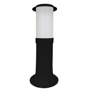 Poste Balizador Luminária Casa Sítio Jardim 35cm Preto
