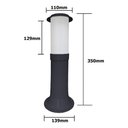 Ver imagem 2 de Poste Balizador Luminária Casa Sítio Jardim 35cm Preto