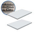Ver imagem 2 de Kit 2 Prateleira Branca 30X20 + Suporte Flutuante Mdf  Organizadora Decoração Cozinha Banheiro Sala