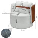 Ver mais imagens de Kit 2 Poltrona Orgânica Maya Corino Nozes e Boucle Cru Redonda Decorativa - Arkell