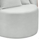 Ver imagem 4 de Kit 2 Poltrona Orgânica Maya Corino Nozes e Boucle Cru Redonda Decorativa - Arkell