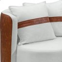 Ver imagem 3 de Kit 2 Poltrona Orgânica Maya Corino Nozes e Boucle Cru Redonda Decorativa - Arkell