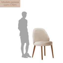 Mesa de Jantar 180cm X 80cm Madeira Tampo Laminado Orgânico com 6 Cadeiras Ester - 6