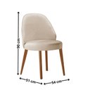 Ver imagem 4 de Mesa de Jantar 180cm X 80cm Madeira Tampo Laminado Orgânico com 6 Cadeiras Ester