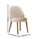 Ver imagem 4 de Mesa de Jantar 180cm x 80cm Madeira Tampo Laminado Orgânico com 6 Cadeiras Ester Marrom/Off White/Im