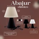 Ver imagem 2 de Abajur Luminaria de Mesa Clássica Cone Decoração Iluminação Casa, Sala, Quarto e Escritório