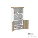 Ver imagem 7 de Armário Misto para Escritório 2 Portas com Prateleiras Linha PE40 Branco/Noce Marromle